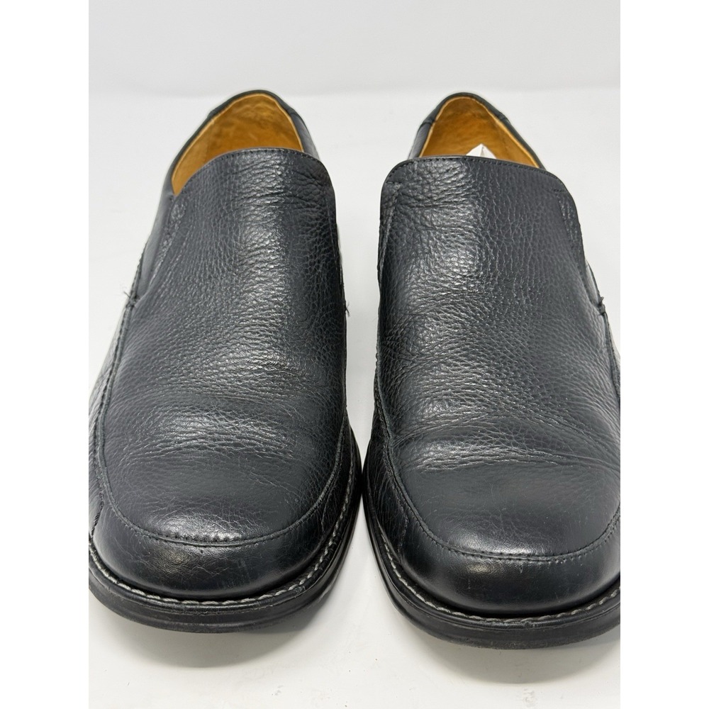 Sandro 12010 Men's Loafers Pebble Leather Slip On Black Comfort Gel Shoes. Sz 12 - Picture 7 of 12